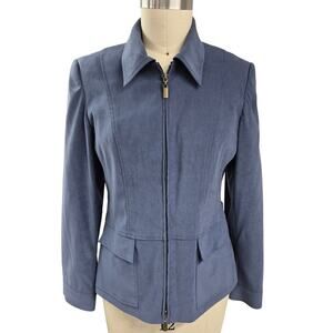 NWT Tribal Stretch-Extensible Polyester Sport Jacket Indigo Blue Sz 10